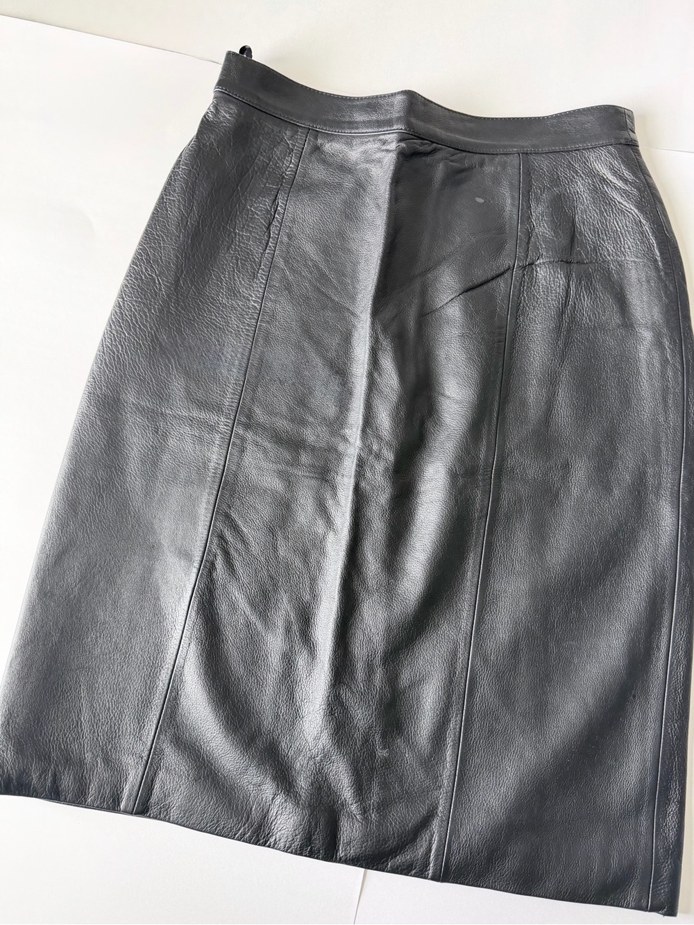 Wilson Black Leather Pencil Skirt Size 10